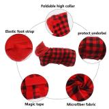 Geyecete Dog Drying Coat -Dry Fast Dog Bag-Microfibre Fast Drying Super Absorbent Pet Dog Cat Bath Robe Towel-Red Black Grid-XL