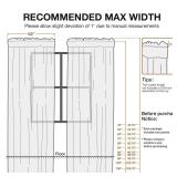 Anmao Cream Semi Sheer Light Filtering Short Curtains 45 Inches Long 2 Panels, Leaf Pattern Drapes for Living Room Bedroom, Rod Pocket Sheer Window Treatments with Floral Design, 52x45 Inch, Ivory