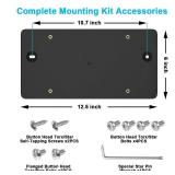 HY-SPEED Rear License Plate Bracket Holder Compatible with 2002-2024 A3 A4 A5 A6 A8 S3 S4 S5 S6 RS RS3 RS4 RS5 RS6 S8 Q3 Q5 Q7 Q8 SQ5 Series License Plate Bumper Car Tag Frame Mounting Kit