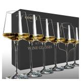 coccot Wine Glasses Set of 4 Crystal White Wine Glasses,Red Wine Glass Set, Wine Glasses Long stem,Clear Lead-Free Premium Blown Glassware (18.5oz,4 pack)