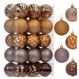 WHGJ 30 Pcs Christmas Ball Ornaments Set, 2.36