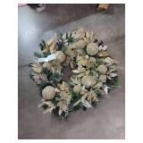 Rachel Zoe Gold Pearl Decorative Holiday Wreath