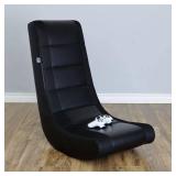 Video Rocker Gaming Chair Black - The Crew Furniture: Ergonomic Rocking Design, No Assembly Required