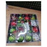 Feivando 46 Pcs Christmas Ball Ornaments for Tree Xmas Glittering Hanging Balls Red Green Plastic Baubles for Holiday Home Indoor Outdoor Party Decor