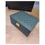 GUOER Jewelry Box for Women Girl Wife - Large PU Leather Jewelry Organizer Storage Case with Two Layers Display for Earrings Bracelets Rings Watches (Hunter Green)