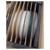 MORA Ceramic Flat Dinner Plates Set of 6, 10.5 in High Edge Dish Set - Microwave, Oven, and Dishwasher Safe, Scratch Resistant, Modern Dinnerware- Kitchen Porcelain Serving Dishes - Assorted Neutrals