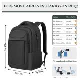 JARWAM Extra Large Laptop Backpack, 18.4 Inch Travel Backpack, Big Sturdy TSA-Friendly College Computer Bag, Gifts for Men & Women Him Men Women, Black