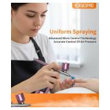 SICOPRO Airbrush Kit, Cordless Airbrush for Nails, Air Brush Kit With Air Compressor for Models/Shoes/Cakes/Hair, Air Brush Guns For Painting (Pink)