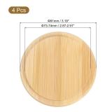uxcell 4Pcs Bamboo Cup Lid 3.19 Inch, Wooden Cup Cover Coffee Mug Cover Tea Glass Drink Cup Lid, Reusable Wooden Round Cup Lid for Keeping Warm