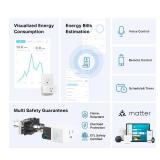 TP-Link Tapo Smart Plug Mini, Matter Compatible, Compatible with Alexa, Google Home & Samsung SmartThings, Energy Monitoring, 15A, UL Certified, 2.4G Wi-Fi Only, Tapo P110M(2-Pack)