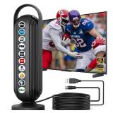 2025 TV Antenna for Local Channels Outdoor 999+ Miles Long Range Indoor/Outdoor tv Antenna for Smart 16.5ft Cable HD Antenna Supports 4K 8K1080p