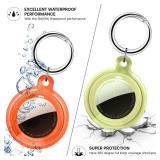 Compatible with AirTag Holder Case with Keychain, 4 Pack Shockproof & Anti-Scratch Protect Case for Airtag, GPS Tracker Accessories for Pet, Kids, Bags, Keysï¼4 Colorsï¼