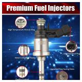 MACAX Set of 6 Fuel Injectors FJ994 12669384 Replacement Compatible with Buick Camaro Allure LaCrosse 2010-2011 Enclave Traverse Acadia 2009-2011 Cadillac CTS STS 2008-2011 3.6L - Replaces 12611545