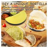 Tortilla Sealer, 10-12â Flour Tortillas | DIY Make Sealed Tacos, Quesadillas, Burritos & More | Tortilla Press for Christmas Party | BPA-Free, Dishwasher Safe, Tortilla Crimper-2Pack