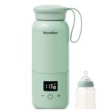 Veroline Portable Bottle Warmer for Travel, 10 Oz Baby Botle Warmer with Adjustable Temperature & Keep Warm for Formula, Breastmilk, Cordless Milk Warmer, Rechargeable Outdoor Water Warmer