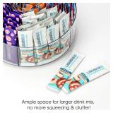 AIEVE Extra Large Drink Packet Organizer, 360Â° Lazy Susan Rotating Turntable for Larger Powder Drink Mix, Hydration Packets Acrylic Pantry Organizers for Kitchen Storage Organization
