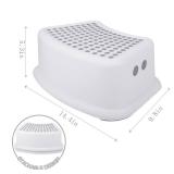 Step Stool for Kids (2 Pack), Toddlers Stool for Potty Training, Bathroom, Kitchen, Bedroom, Toy Room and Living Room. Toilet Stools with Soft Anti-Slip Grips for Safety, Stackable (Grey)