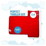 Jay Franco Kids Nap Mat with Embedded Pillow & Blanket â Soft 46\"x20\"Microfiber Sleeping Bag with Name Tag & Handle for School, Travel, Sleepover, Blue - Spiderman