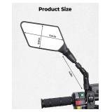 KEMIMOTO ATV Mirrors, 8MM 10MM Foldable Motorcycle Mirrors with 7/8\" Handlebar Mounts, Clear Vision fit ATV Motorcycle Scooter Bike, Compatible with Polaris Sportsman, Outlander, Raptor