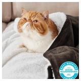 Bedsure GentleSoft Sherpa Fleece Throw Blanket for Couch, Non-Heated, Thick and Warm Throw for Women and Men, Soft Fuzzy Plush Blanket for Winter, Brown, 50x60 Inches