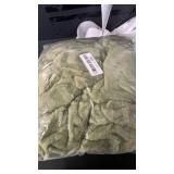 Whale Flotilla Flannel Fleece Twin Size Bed Blanket, Twin XL Lightweight Breathable Soft Bedspread Plush Fluffy Coverlet Chevron Design Decorative Blanket for All Season, 90x66 Inch, Olive Green