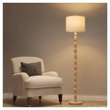 BOBOMOMO 62\" Farmhouse Floor Lamp for Living Room, Retro Corner Floor Lamp Rotary Switch, Rustic Standing Lamp for Bedroom, Corner, Nursery, Dining Room, Bedroom, House