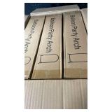 YAYOYA Metal Arch Backdrop Stand, Set of 3 (6/6.6/7.2 ft) Wedding Arched Frame with 12 Ground Nails, Stable Arched Background Stand for Wedding, Baby Shower, Birthday Party, Photography, Gold