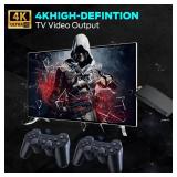 Retro Game Console, Wireless Retro Console, Plug & Play Video TV with 25000+ Built-in, 4K HDMI Output, and 2.4GHz Wireless Controller, 9 Classic Emulators