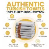 GOLD CASE LYCIA Turkish Beach Towel Set of 6 â 100% Cotton Turkish Beach Towels Bulk 70 x 38
