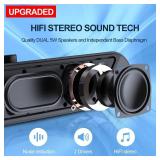 LENRUE Computer Speakers,PC Speakers for Desktop,Wired USB-Powered Sound-bar for Computer with 10W Stereo Sound and Colorful Light,Plug-n-Play (A39PRO /Black)