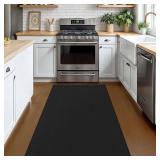 KOZYFLY Rugs for Entryway 3x5 ft Washable Area Rug Non Slip Rubber Backed Entry Rug Woven Indoor Door Mat Cotton Kitchen Rugs Floor Carpet for Entryway, Foyer, Backdoor, Black/Dark Grey