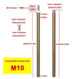 HALIGATE Polished Brass M10 Threaded Extension Rod for Pendant Light, Island Lighting, Chandeliers,Lighting Fixture downrods & Stems,12 Inches