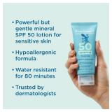 Blue Lizard SENSITIVE Mineral Sunscreen with Zinc Oxide, SPF 50+, Water Resistant, UVA/UVB Protection with Smart Cap Technology - Fragrance Free, 3 oz. Tube