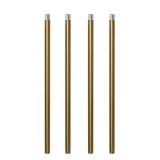 HALIGATE Brushed Brass M10 Threaded Extension Rod for Pendant Light, Island Lighting, Chandeliers,Lighting Fixture downrods & Stems,12 Inches 11.4mm OD (0.449â³) x 300mm L (11.81â³)