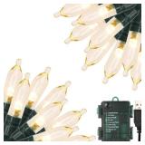 Green Convenience Christmas Lights 33ft 100 LED Battery String Lights with Timer Memory Function USB or Battery Powered Waterproof String Lights for Indoor Outdoor Decoration