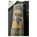 VHC Brands Farmhouse Primitive Jute Black Thanksgiving Stair Tread Stencil Stars Rect Latex 8.5\"x27\"