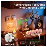 PChero 12 Pack Rechargeable Flameless Candles with Remote Timer, Battery Operated Tea Lights Candles,LED Flickering Tealights Candles for Home Wedding Halloween Fall Christmas Decor