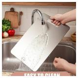 UFJEG Titanium Cutting Board, 3 PCS Titanium Cutting Boards for Kitchen, Non Toxic, Double-Sided Food Grade Chopping Board for Outdoor Camping(15.6\" x 11\", 13\" x 9.3\", 11.8\" x 7.8\")