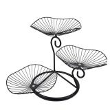 CUKE2BEET 3 Tier Fruit Basket, Multi Tier Fruit Holder Countertop Fruit Basket, Fruit Bowls Stand for Fruit Vegetable (Black)