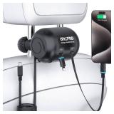 OHLPRO 2 in 1 Backseat Car Charging Station Box for Christmas Day Gifts for Women Men, Compatible iPhone and Tablets, 45W Retractable Fast Charge Multi for Lyft Uber Driver and Passengers for Chargers