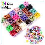 CHUHUAYUAN Wax Seal Stamp Kit - 24 Colors, 624 Pcs Stamp Beads, Sealing Wax Warmer, Metallic Pen & Envelope, Gift & Decoration Set