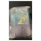 Funfery 100 Pack Gradient Holographic Bags,2.7Ã3.9In Mylar Resealable Bags with Zipper,Clear Window Packaging Pouch,Smell Proof Foil Bag for Food Storage,Sample Jewelry Baggies(Purple Blue)