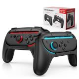 Lmcpa Joy-Con Grips for Nintendo Switch 2 (2025), Ergonomic Anti-Slip Handle Kit Accessories for Switch New Gen 2025 Joy Cons Controller, 2 Pack (Black)