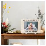 Luipk Papa 4x6 Picture Frames, Gift for Grandpa Pop Pop Grandfather, Wood Photo Frame for Grandkids Grandparent
