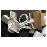 Flat Plug Power Strip Wall Outlet, 3 AC Outlets, Ultra Thin Extension Cord, Multi Socket Extender for Home Office, Dorm Room Essentials for Girls and Boys (White 5ft)