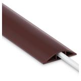 LZEOY 4FT Cord Cover Floor, Extension Brown Cord Hider Floor, Power Cable Cover Cord Protector, Soft PVC Wire Covers for Cords, Cable Management Hide Cords - Cavity: 0.47\" (W) x 0.24\" (H)