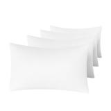 MINIPANDA White Pillow Cases Set of 4 Queen Size - Super Soft, Smooth and Breathable Pillow Cases Queen- Envelope Design - Machine Washable Lightweight (20X30 Inches (4 Piece))