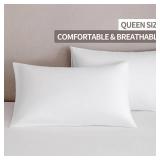 MINIPANDA White Pillow Cases Set of 4 Queen Size - Super Soft, Smooth and Breathable Pillow Cases Queen- Envelope Design - Machine Washable Lightweight (20X30 Inches (4 Piece))