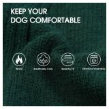 IECOii Extra Large Dog Sweater 4XL,Thermal Warm Dog Sweaters for Giant Breed Dogs,Turtleneck Knitted Knitwear for Pet Winter,Stretchy&Easy On Doggy Sweatshirt for Doberman,Great Dane(Green,XXXXL)