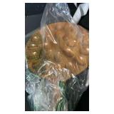 RERUICO Wood Deviled Egg Platter with Handles, 24 Holes Deviled Egg Serving Tray, Round Reversible Carrier for Kitchen Countertop,Easter Christmas,Thanksgiving